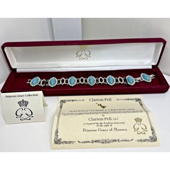 Princess Grace Kelly Princess of Monaco Collection Turquoise Bracelet Costume - Picture 1 of 13